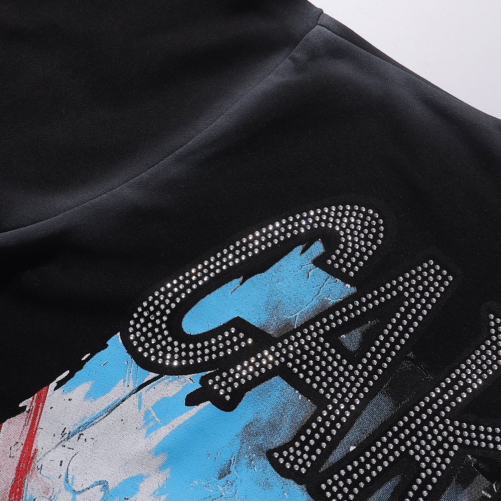 MAJESTIK Carnival Graphic Cropped T-Shirt — detail