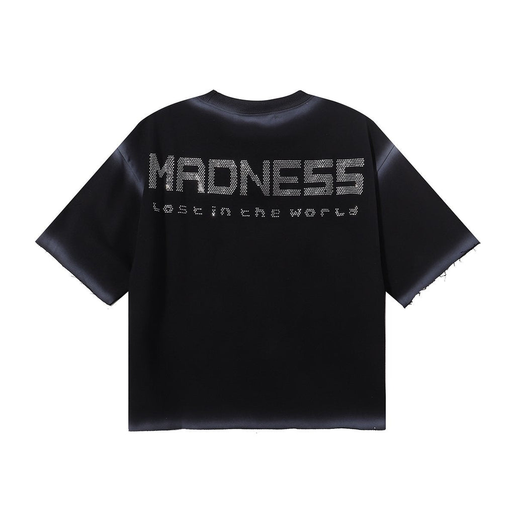 MAJESTIK Carnival Graphic Cropped T-Shirt — back