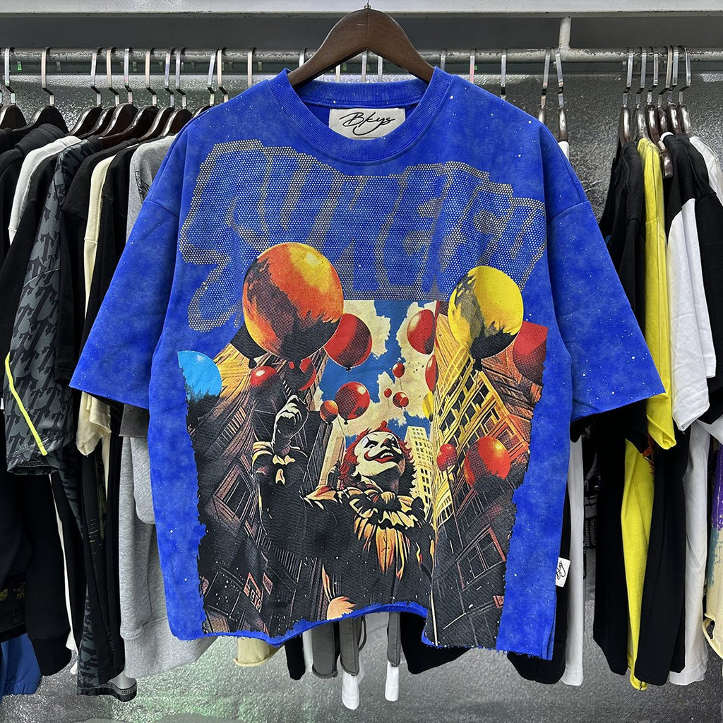 BKYS Revival Clown Balloon Rhinestone Graphic T-Shirt — context