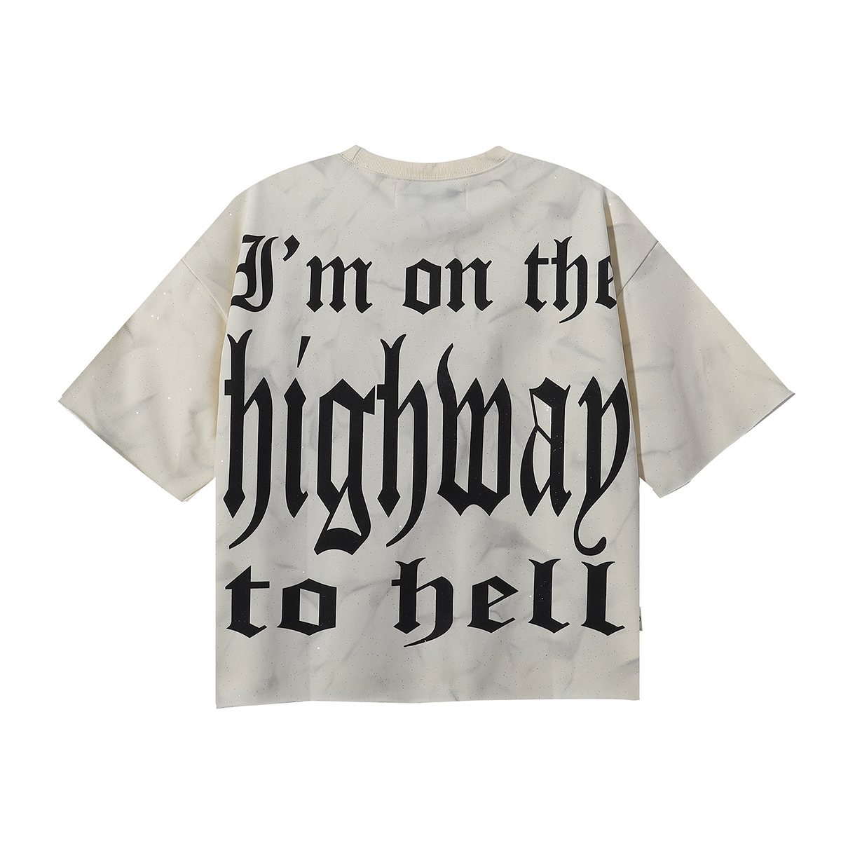 BKYS Revival Rhinestone Skeleton Car Cropped T-Shirt — back