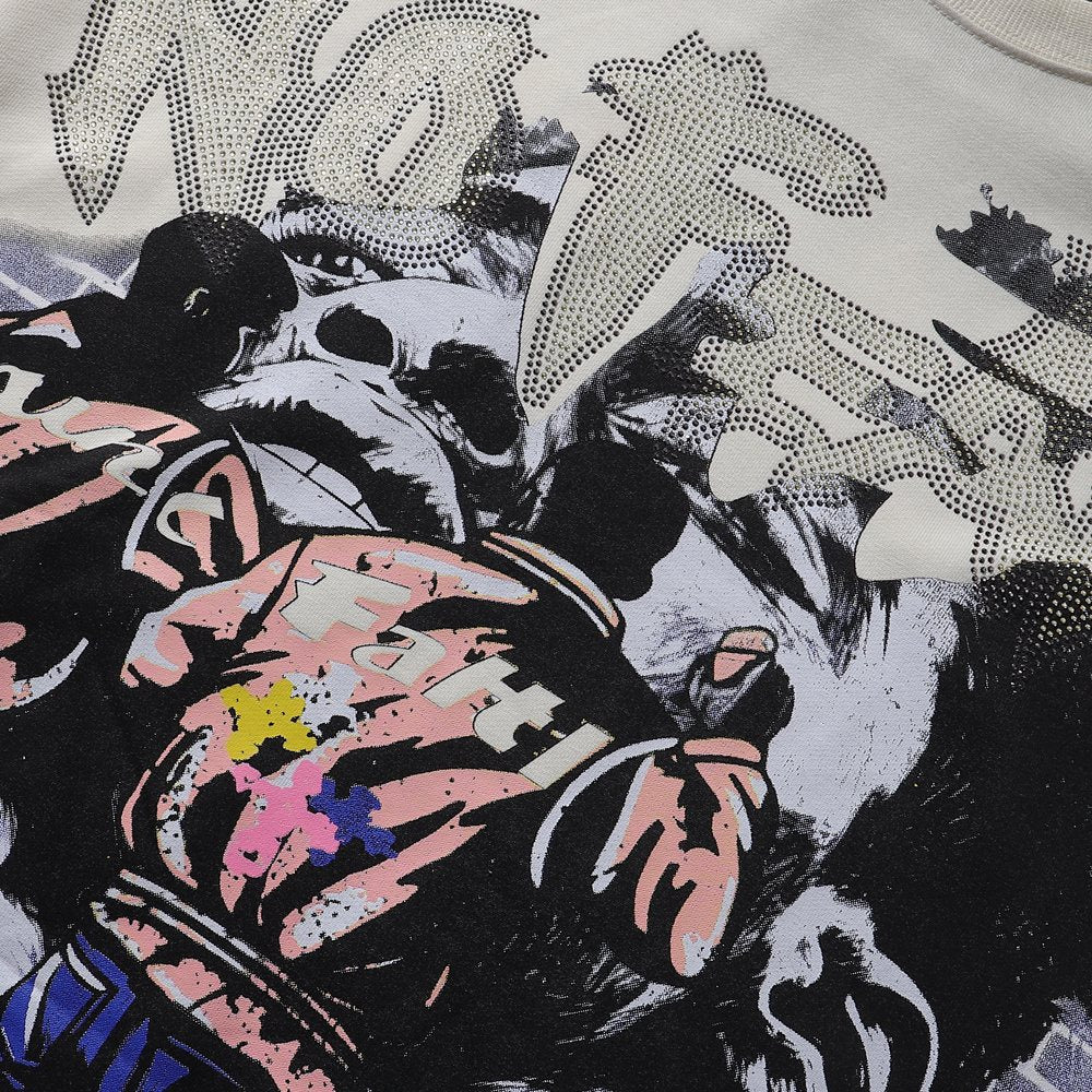 BKYS Revival Natural Punks Cropped Graphic T-Shirt — detail