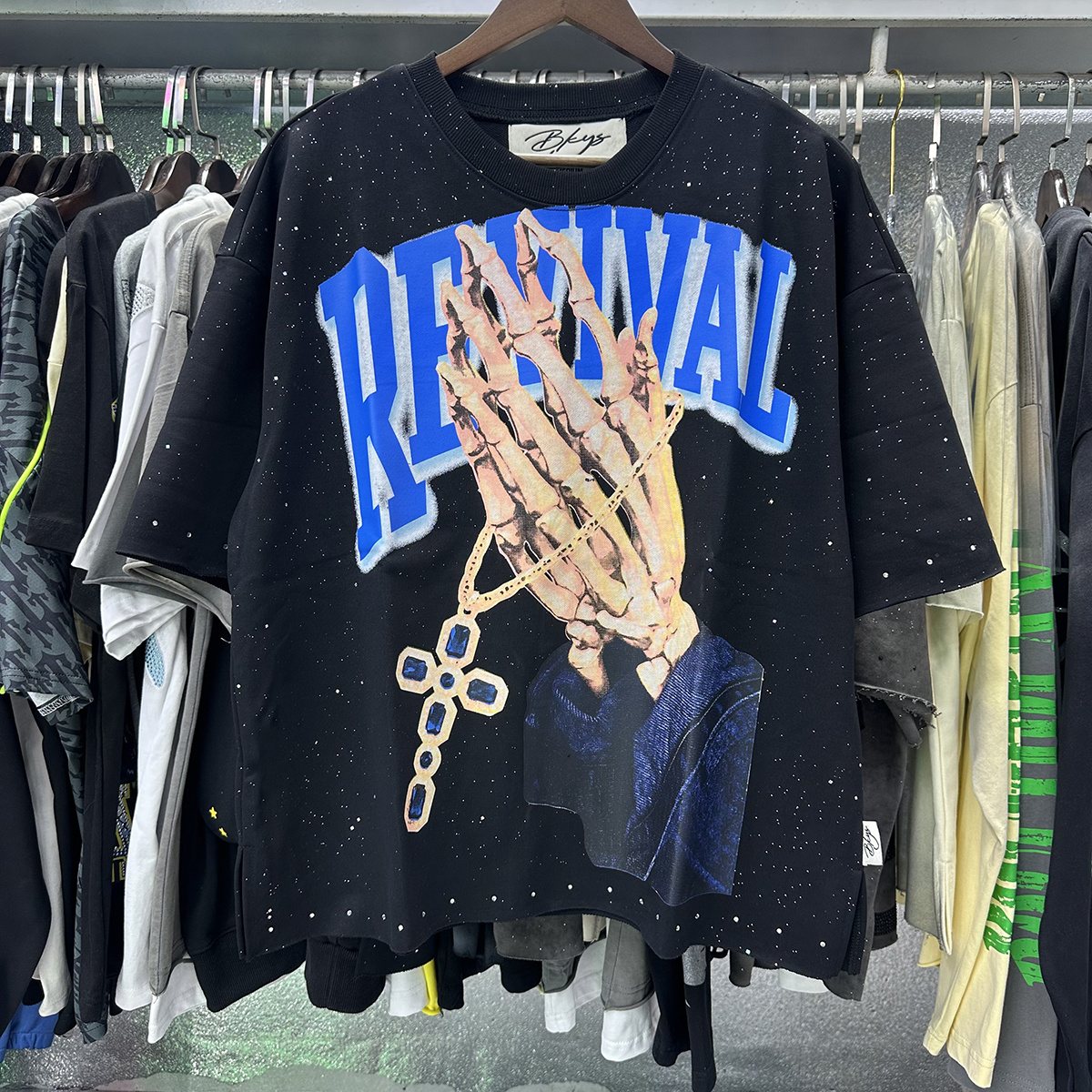 BKYS Revival Rhinestone Graphic Cropped T-Shirt — context