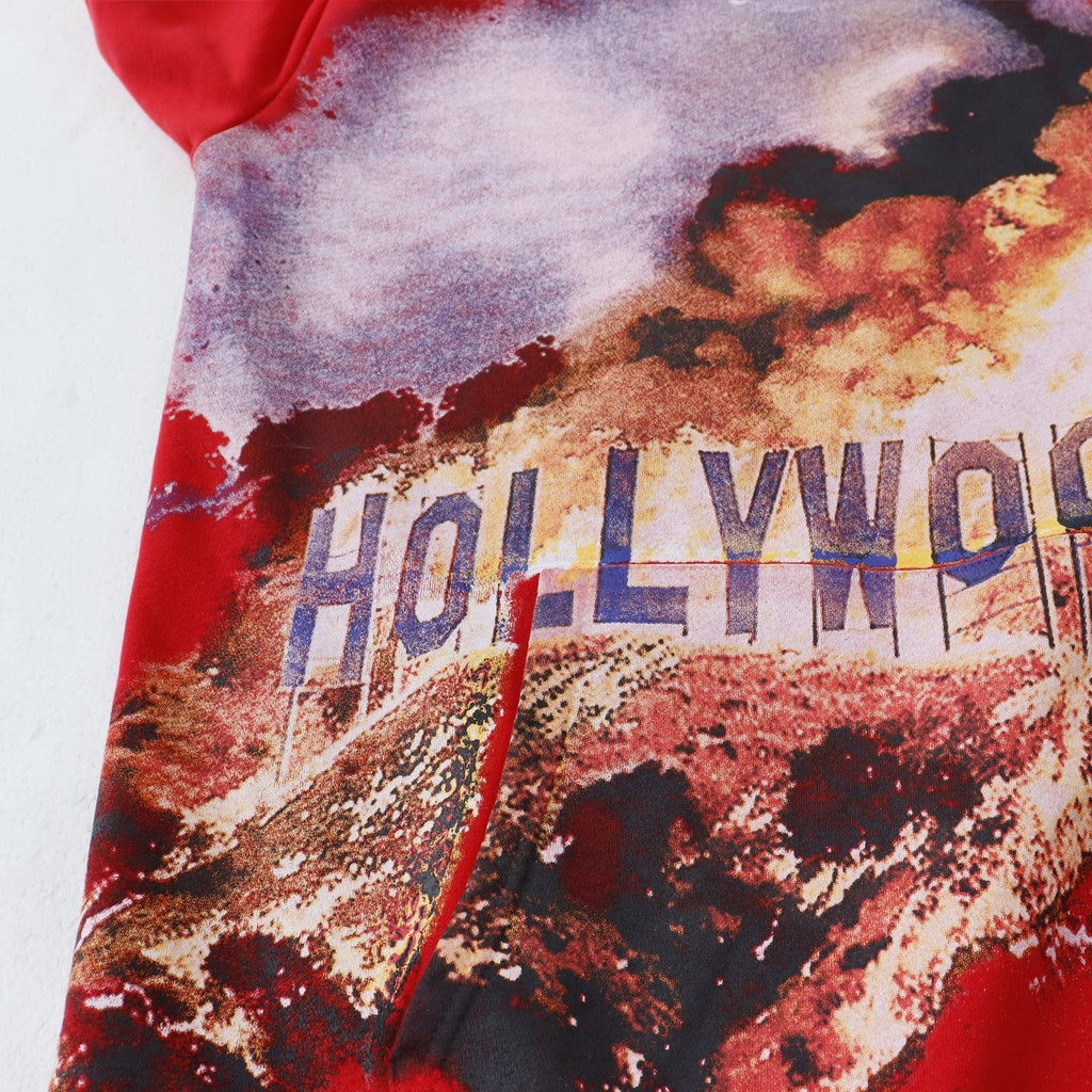 Godspeed Hollywood Hills Fire Graphic Hoodie — detail