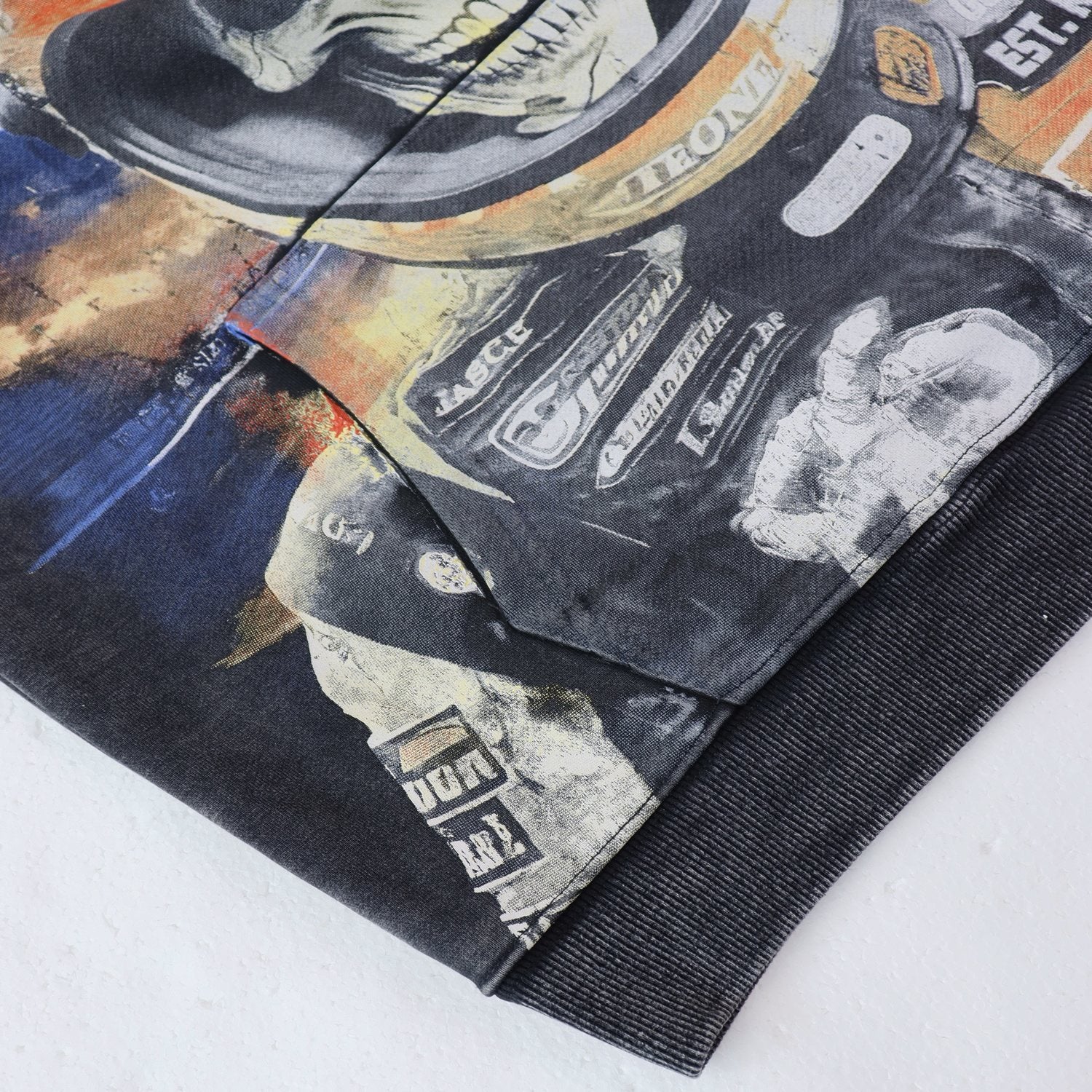 Godspeed Skull Racer Graphic Hoodie — detail