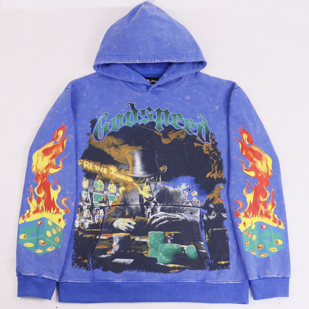 Godspeed Guitar Skeleton Cowboy Graphic Hoodie — hero