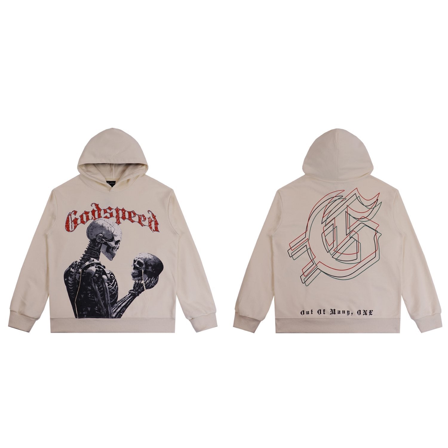 Godspeed Guitar Skeleton Graphic Hoodie — front