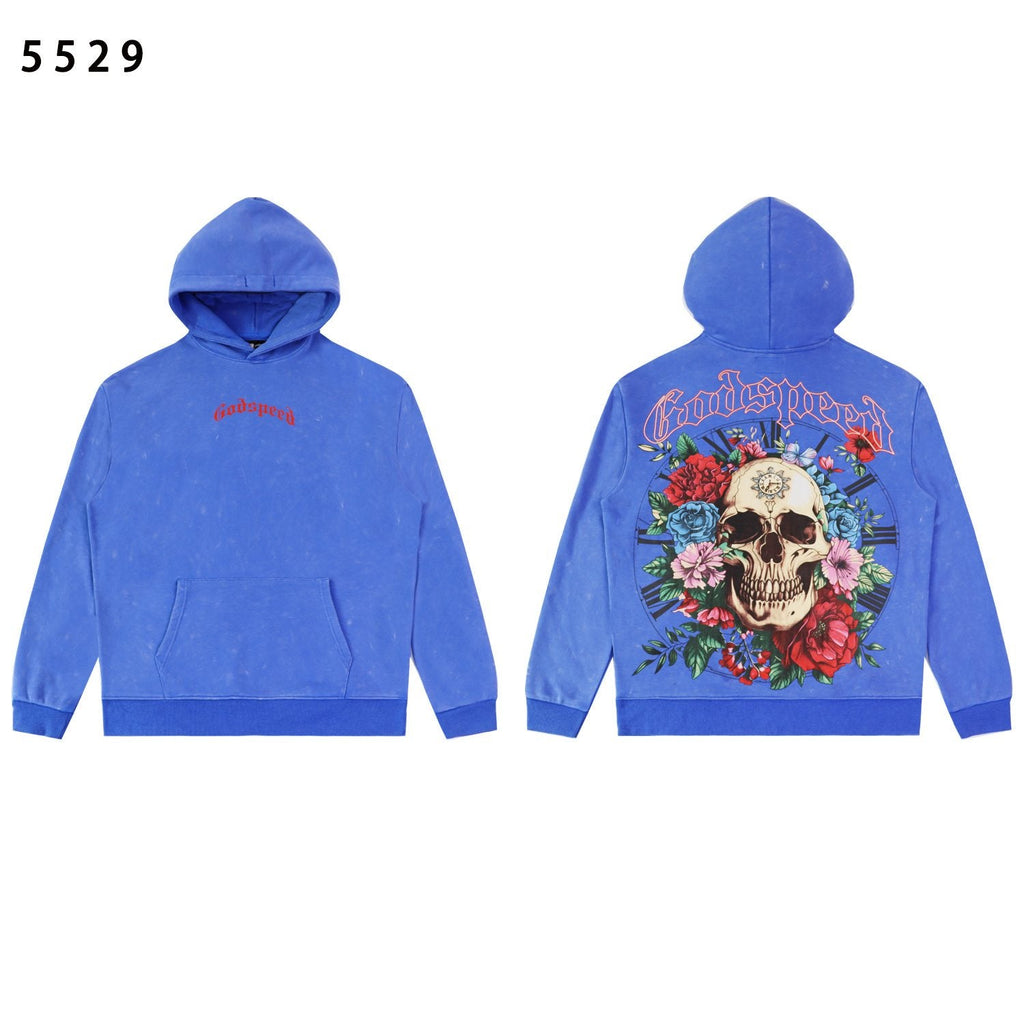 Godspeed Skull Rose Graphic Hoodie — hero