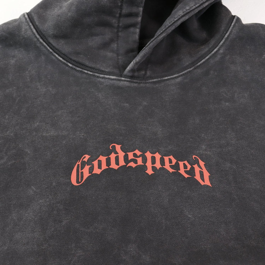 Godspeed Skull Rose Graphic Hoodie — detail