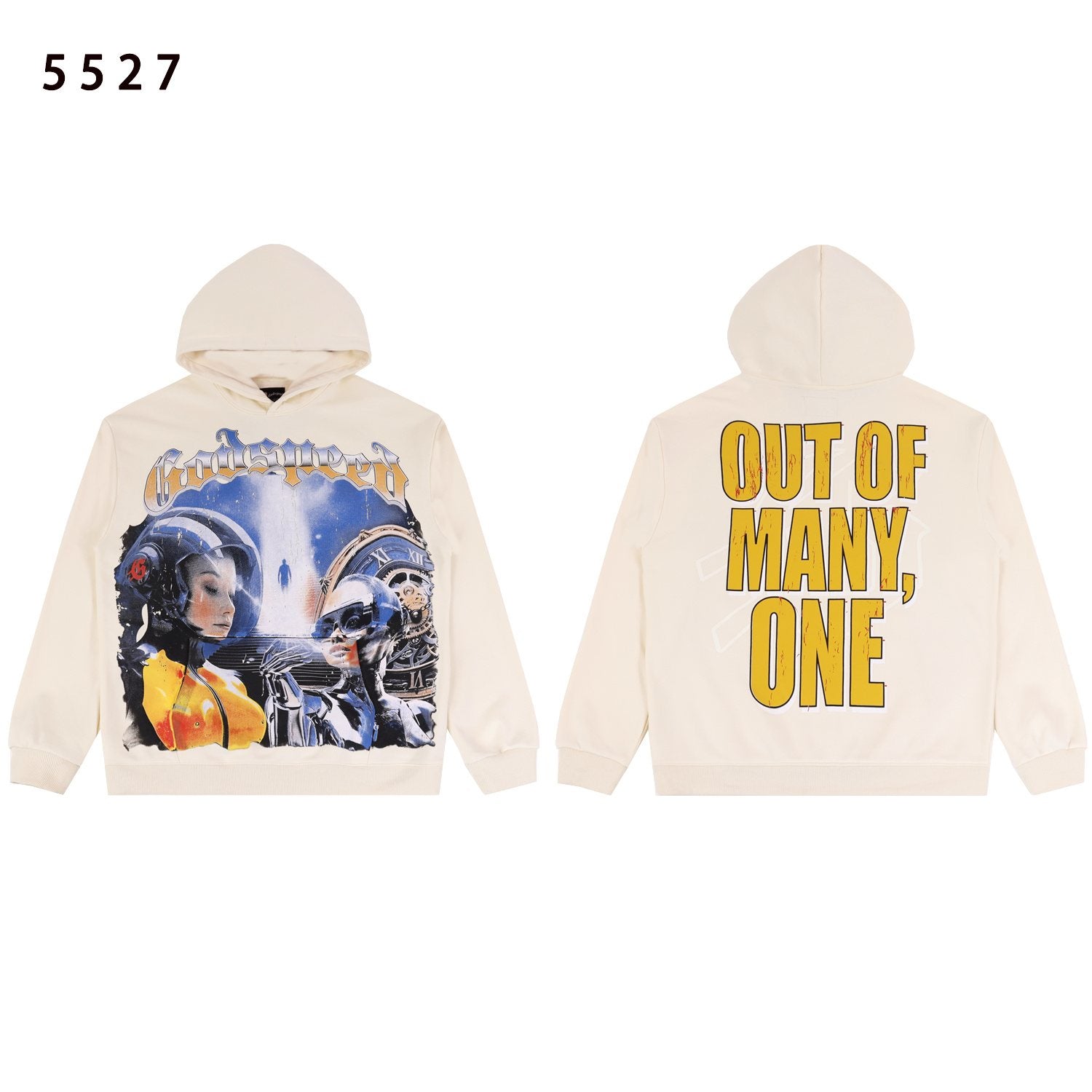 Godspeed Out of Many One Graphic Hoodie — front