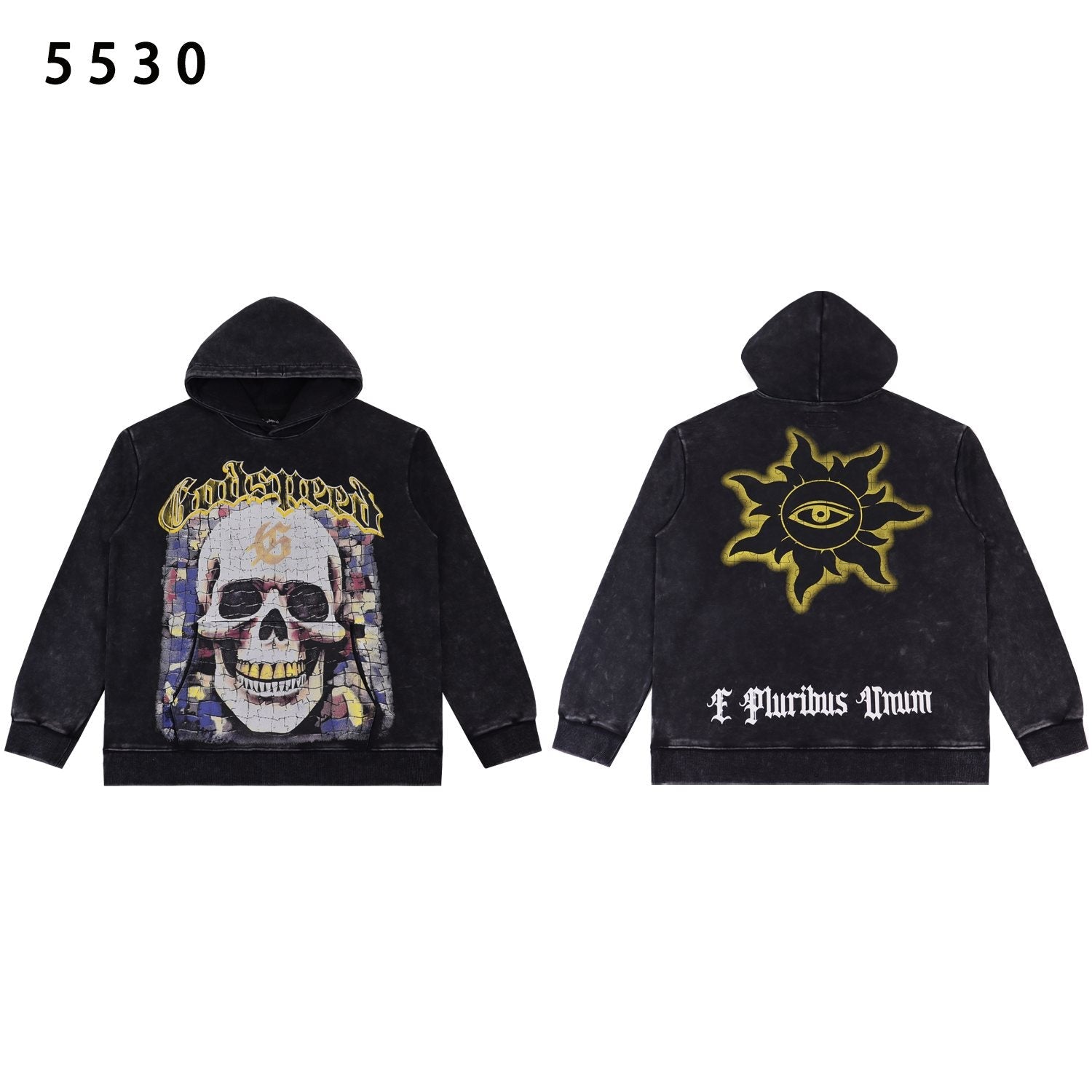 Godspeed Skull Sun Graphic Hoodie — hero