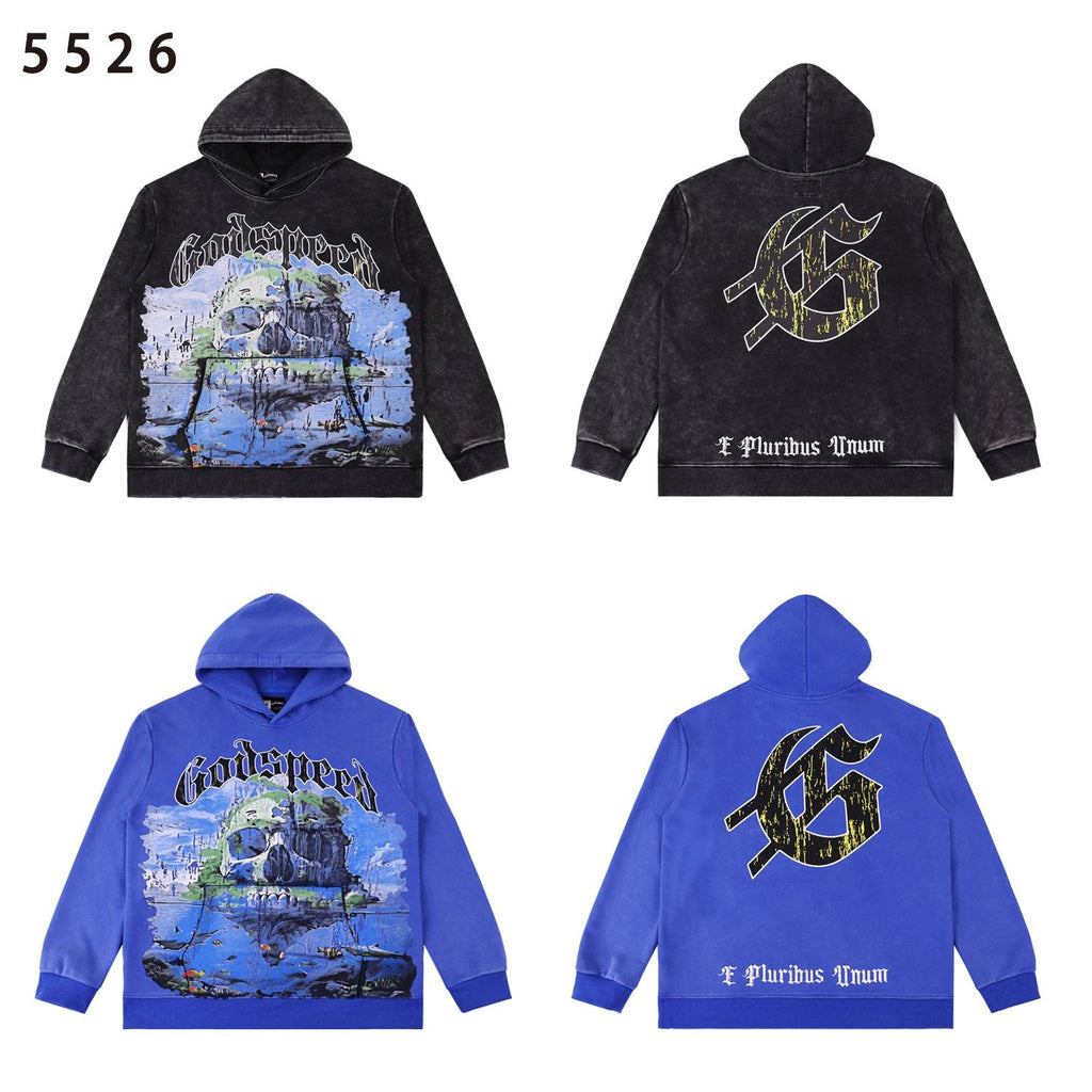 Godspeed E Pluribus Unum Skull Graphic Hoodie — comparison