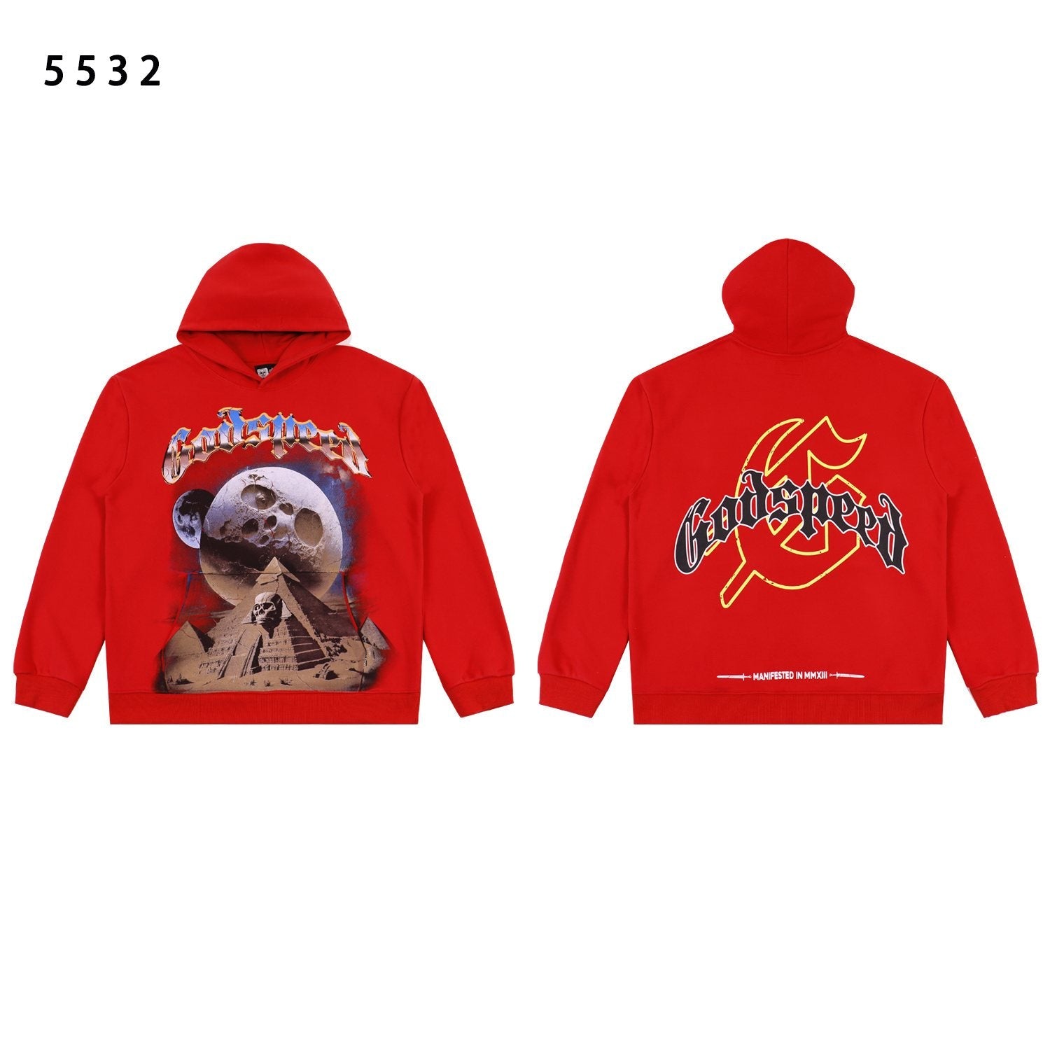 Godspeed Victory Toast Skull Graphic Hoodie — hero