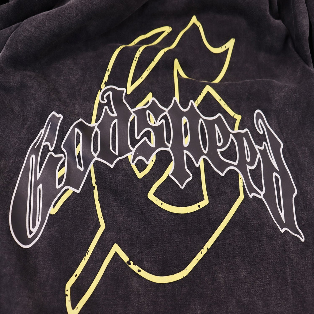 Godspeed Victory Toast Skull Graphic Hoodie — detail