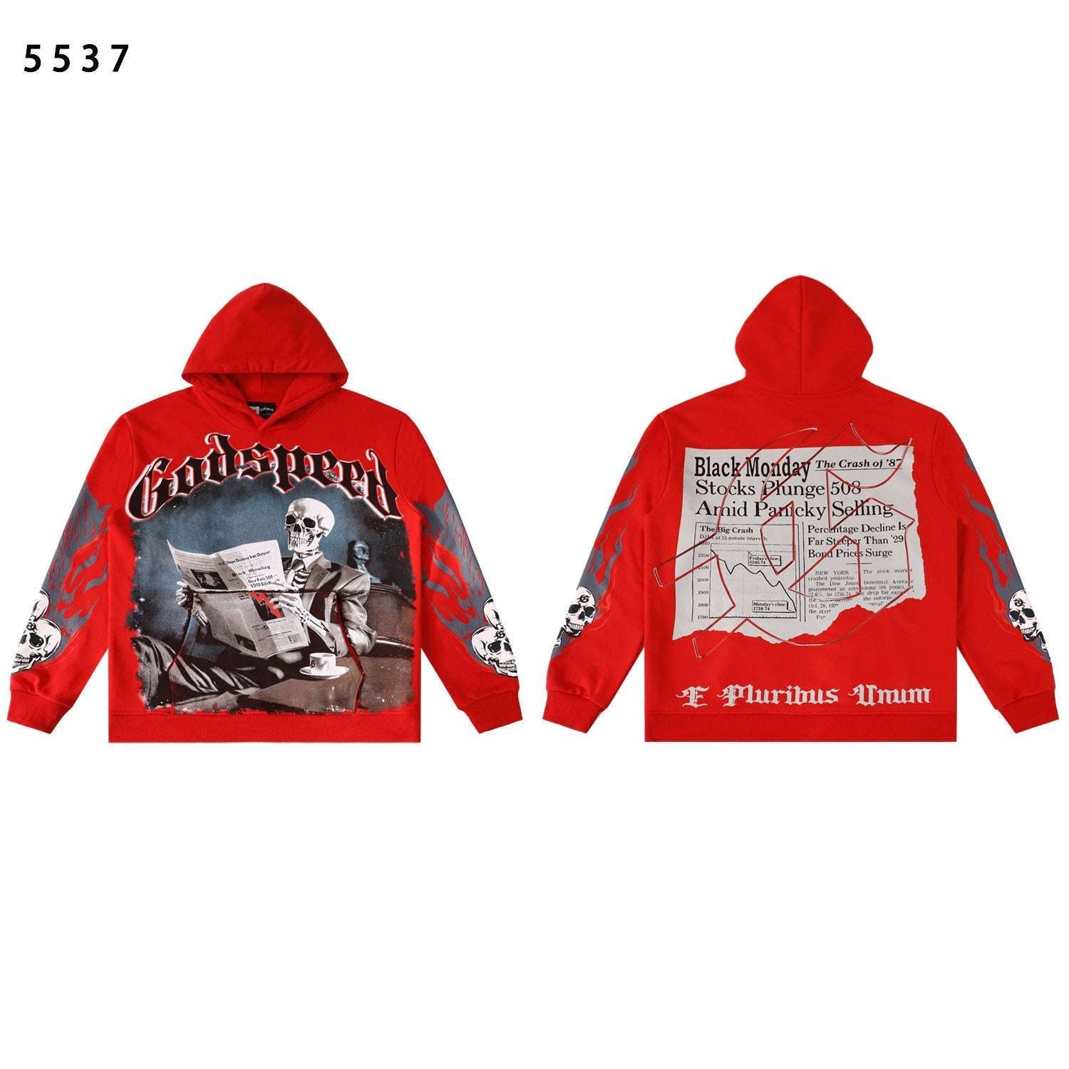 Godspeed Black Monday Skeleton Graphic Hoodie — front