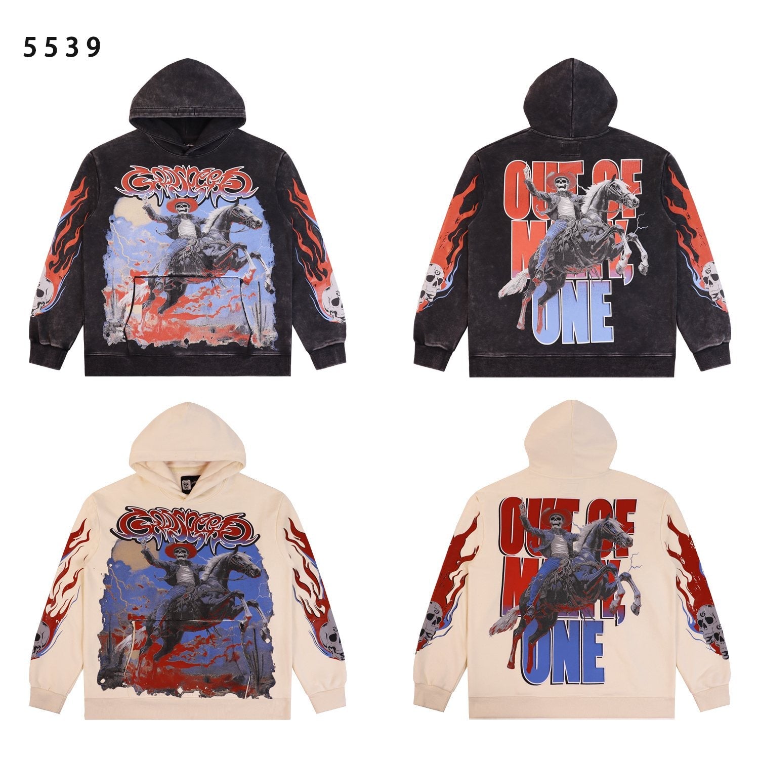 Godspeed Out of My Mind Cowboy Graphic Hoodie — comparison