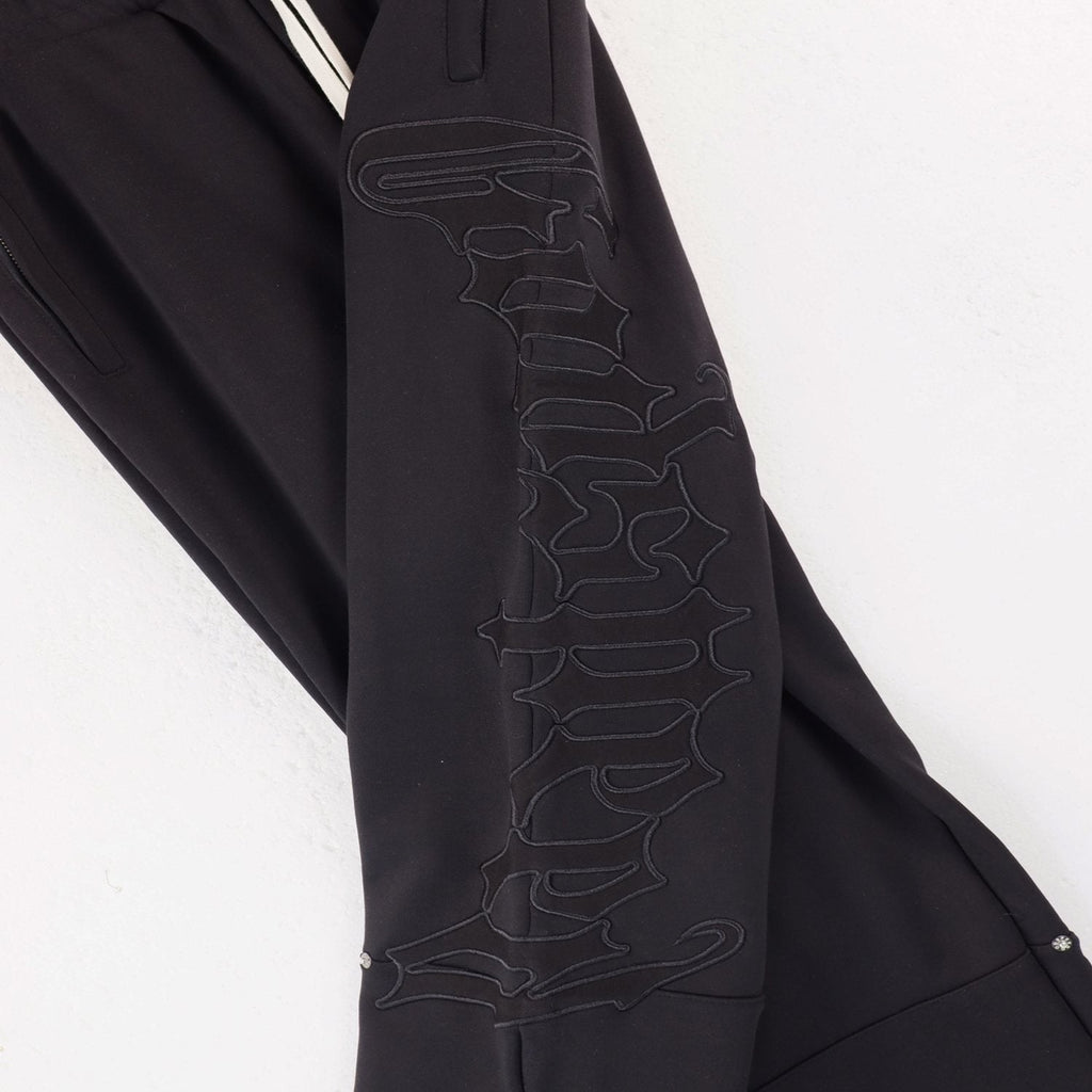 Godspeed Tonal Black Gothic Zip Hoodie Tracksuit Set — detail
