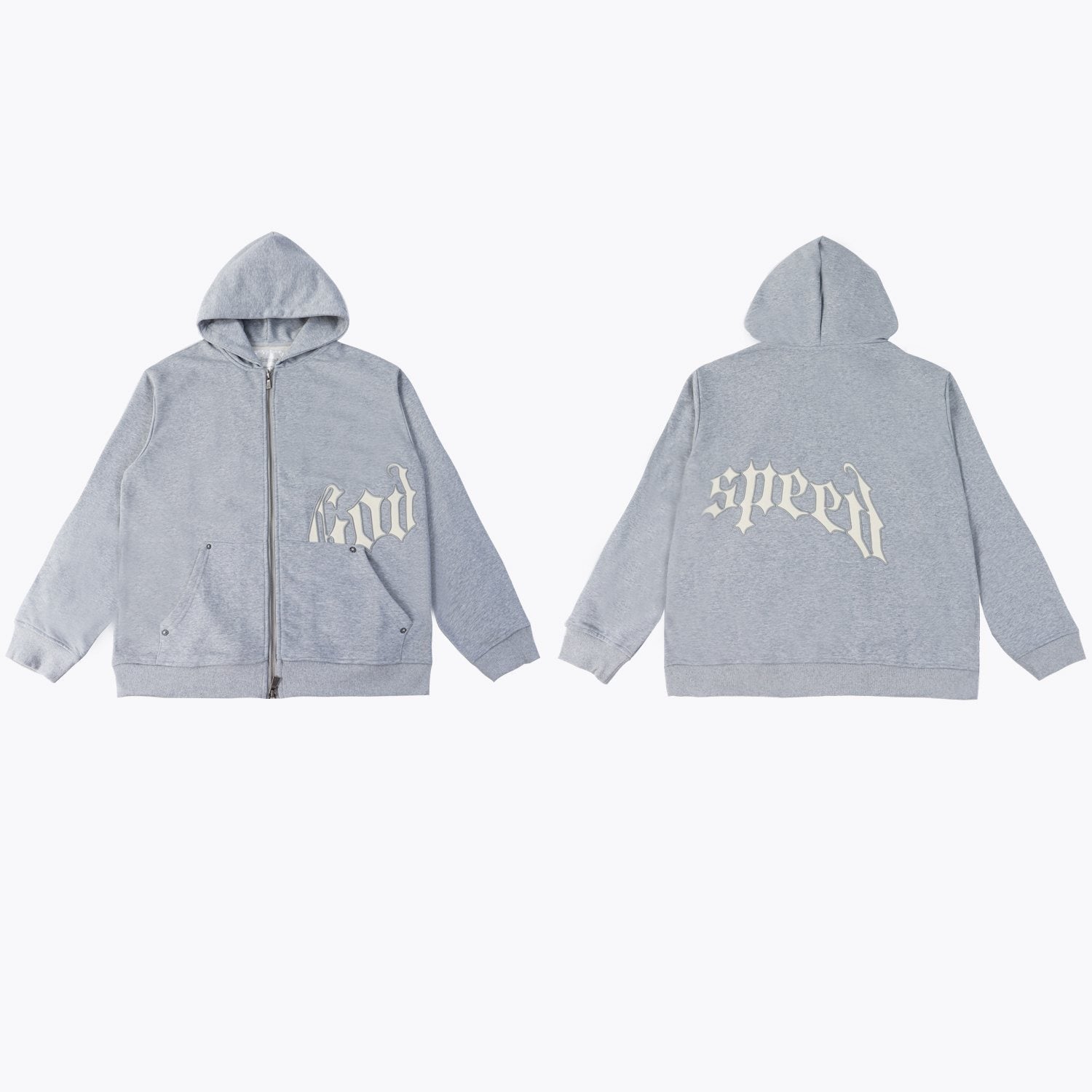 Godspeed Contrast Gothic Zip Hoodie — front