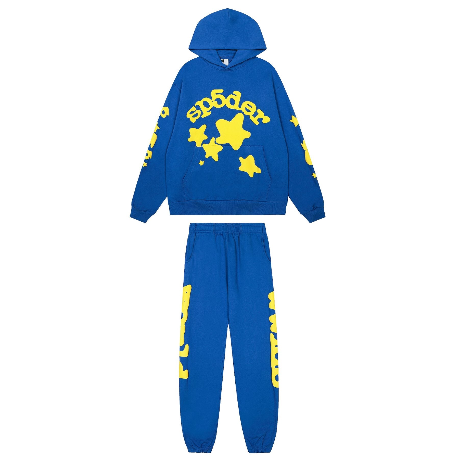 Sp5der Graphic Hoodie & Jogger Matching Set — front
