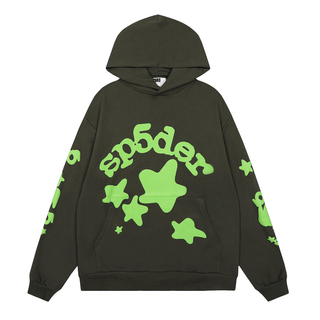 Sp5der Graphic Hoodie & Jogger Matching Set — front