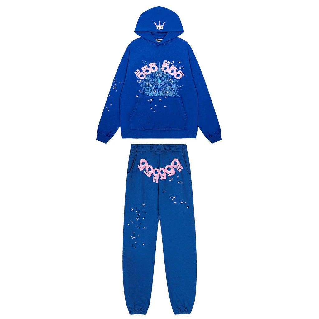 Sp5der Spiderweb Graphic Hoodie & Sweatpants Matching Set — hero