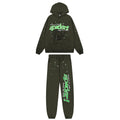 Sp5der Olive Green Spiderweb Graphic Matching Set — hero