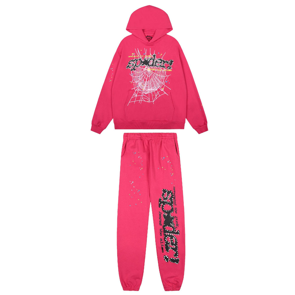 Sp5der Pink Spiderweb Graphic Matching Set — hero