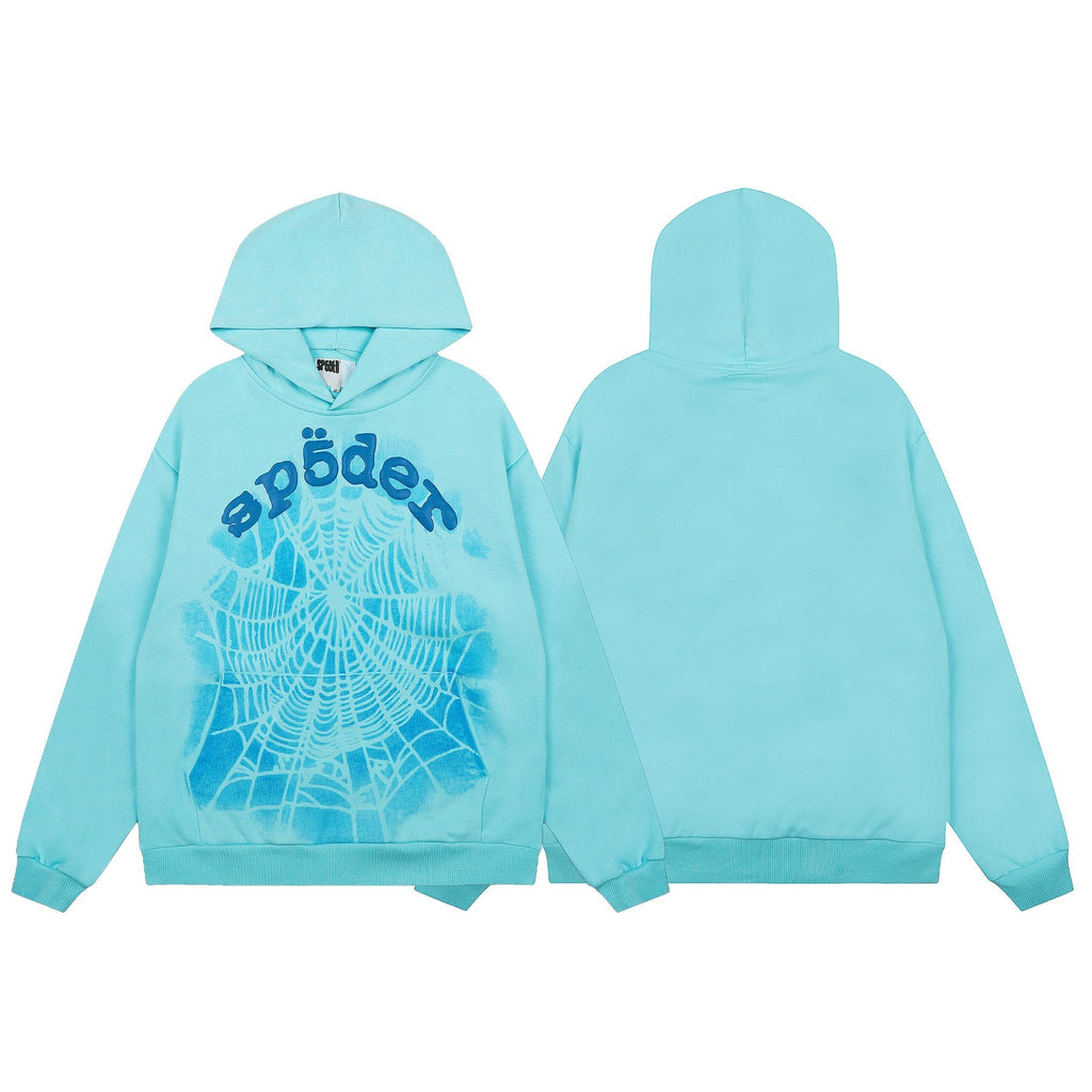 Sp5der Light Blue Spiderweb Graphic Matching Set — front