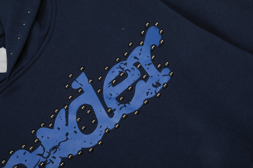 Sp5der Navy Studded Graphic Matching Set — detail