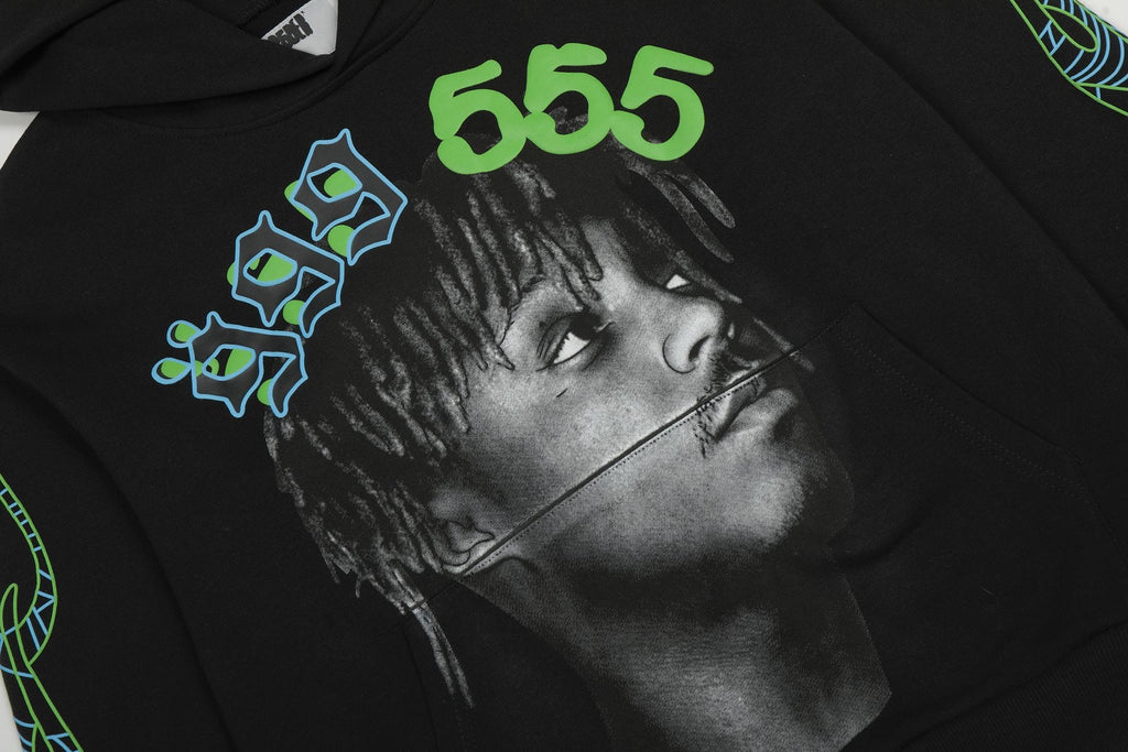 Sp5der Portrait Graphic Hoodie & Jogger Matching Set — detail