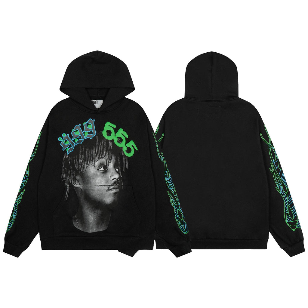 Sp5der Portrait Graphic Hoodie & Jogger Matching Set — front
