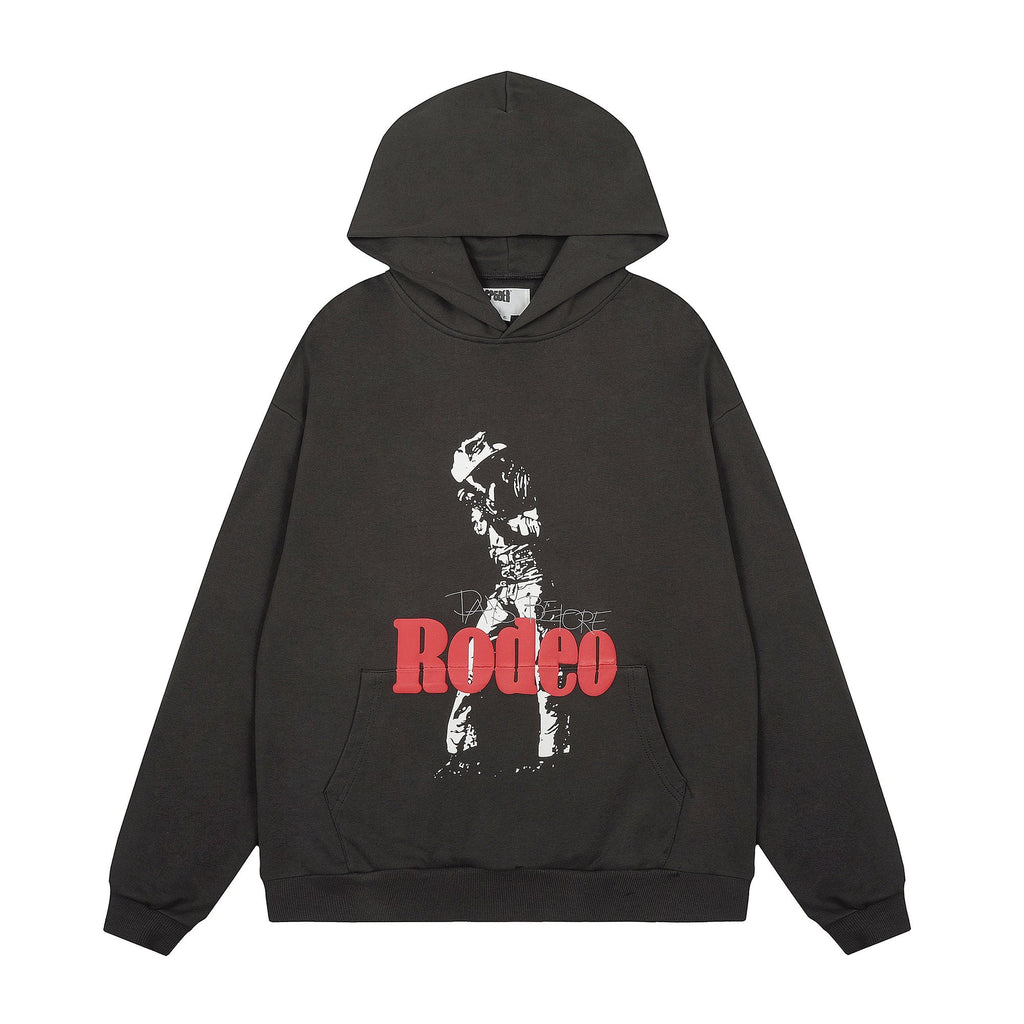 Sp5der Black Graphic Hoodie — hero