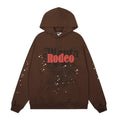 Sp5der Brown Western Spiderweb Graphic Hoodie — hero