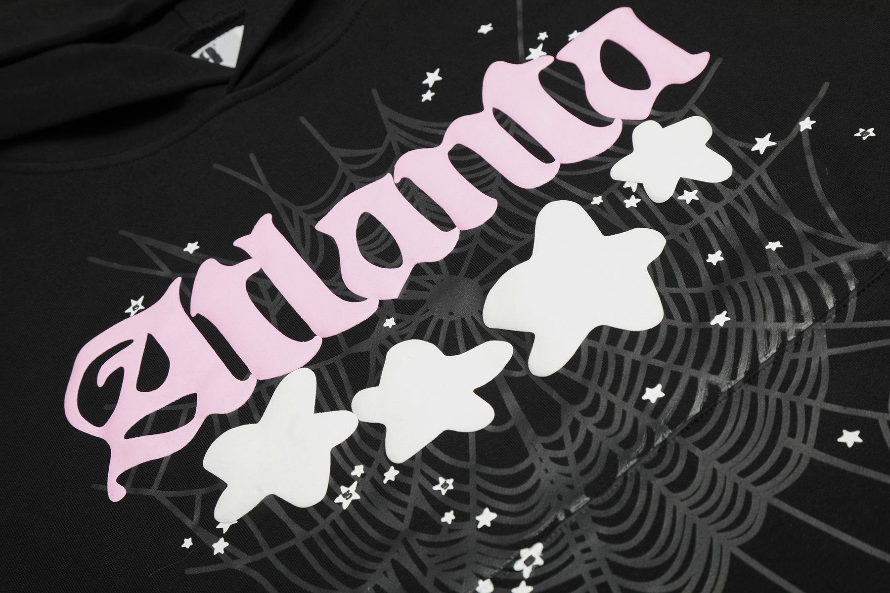 Sp5der Atlanta Spiderweb Graphic Hoodie — detail