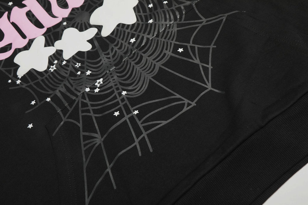 Sp5der Atlanta Spiderweb Graphic Hoodie — detail