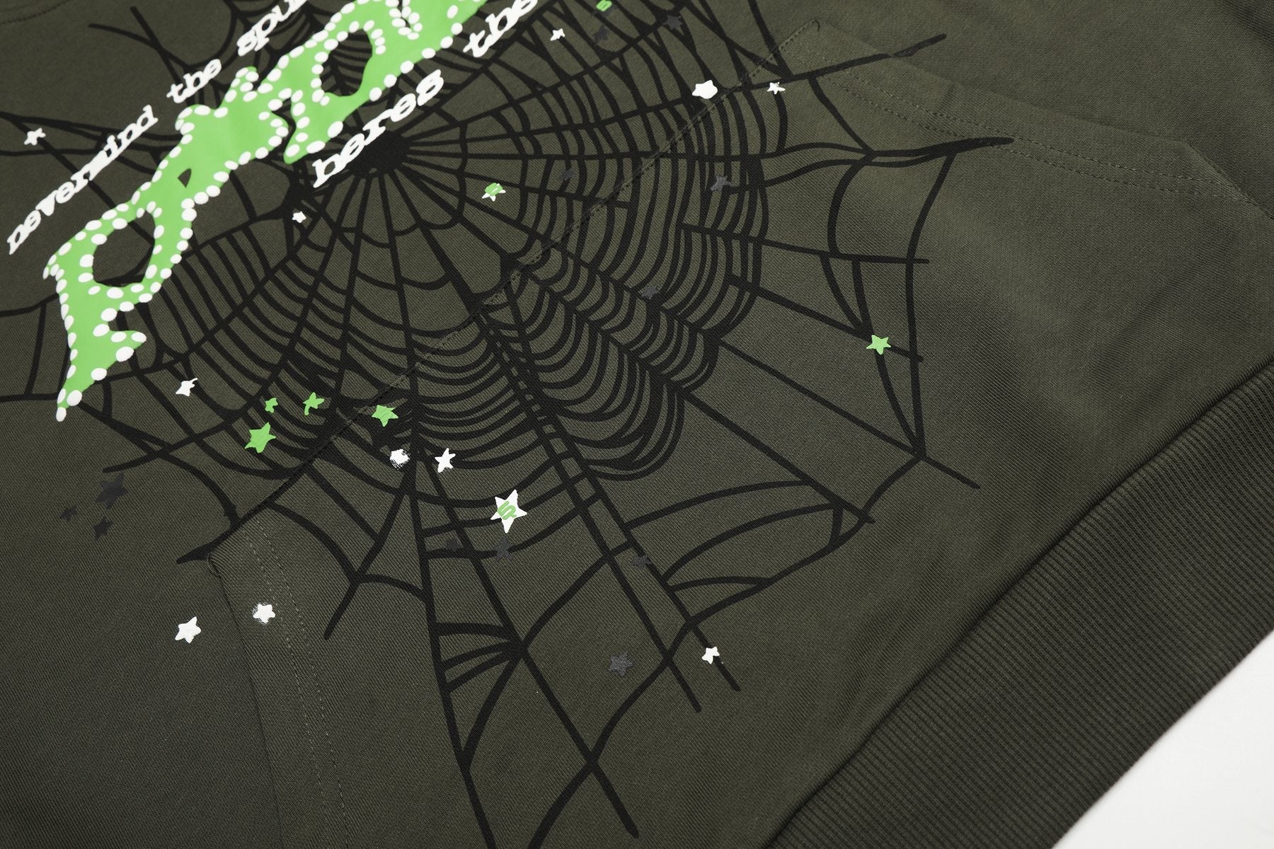 Sp5der Spiderweb Graphic Hoodie — detail