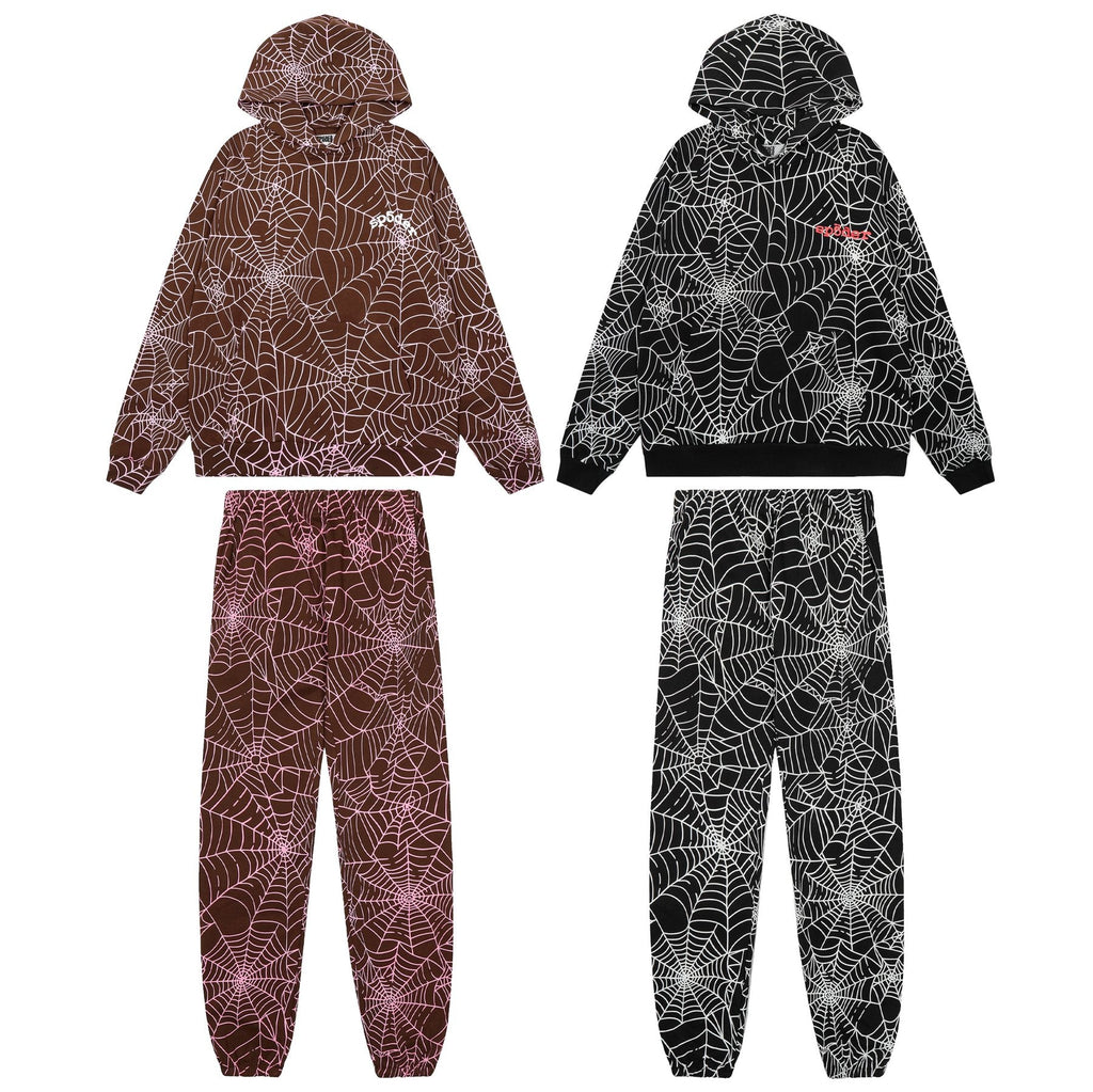 Sp5der Spider-Web Hoodie & Jogger Matching Set — comparison