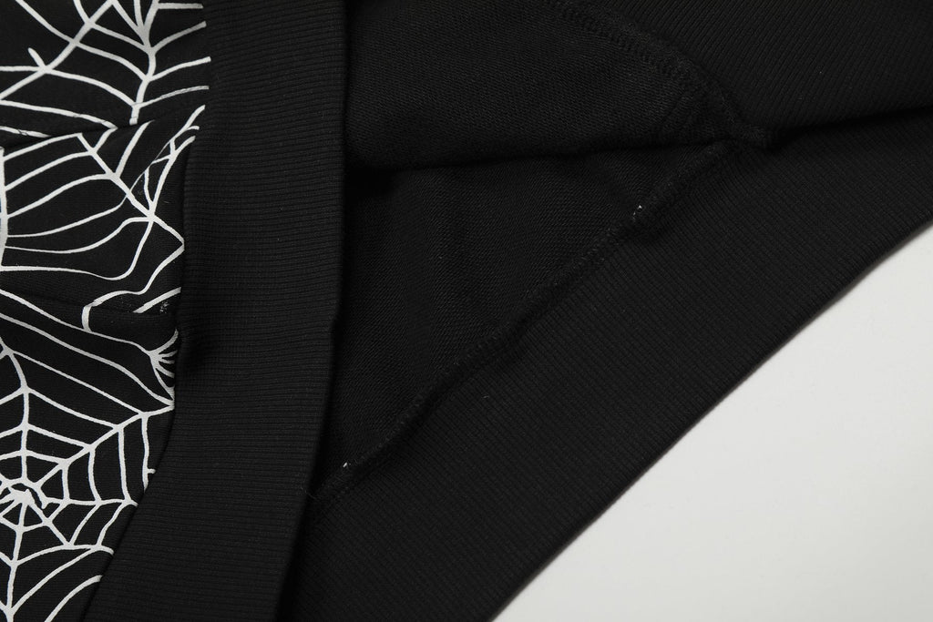Sp5der Spider-Web Hoodie & Jogger Matching Set — fabric_closeup