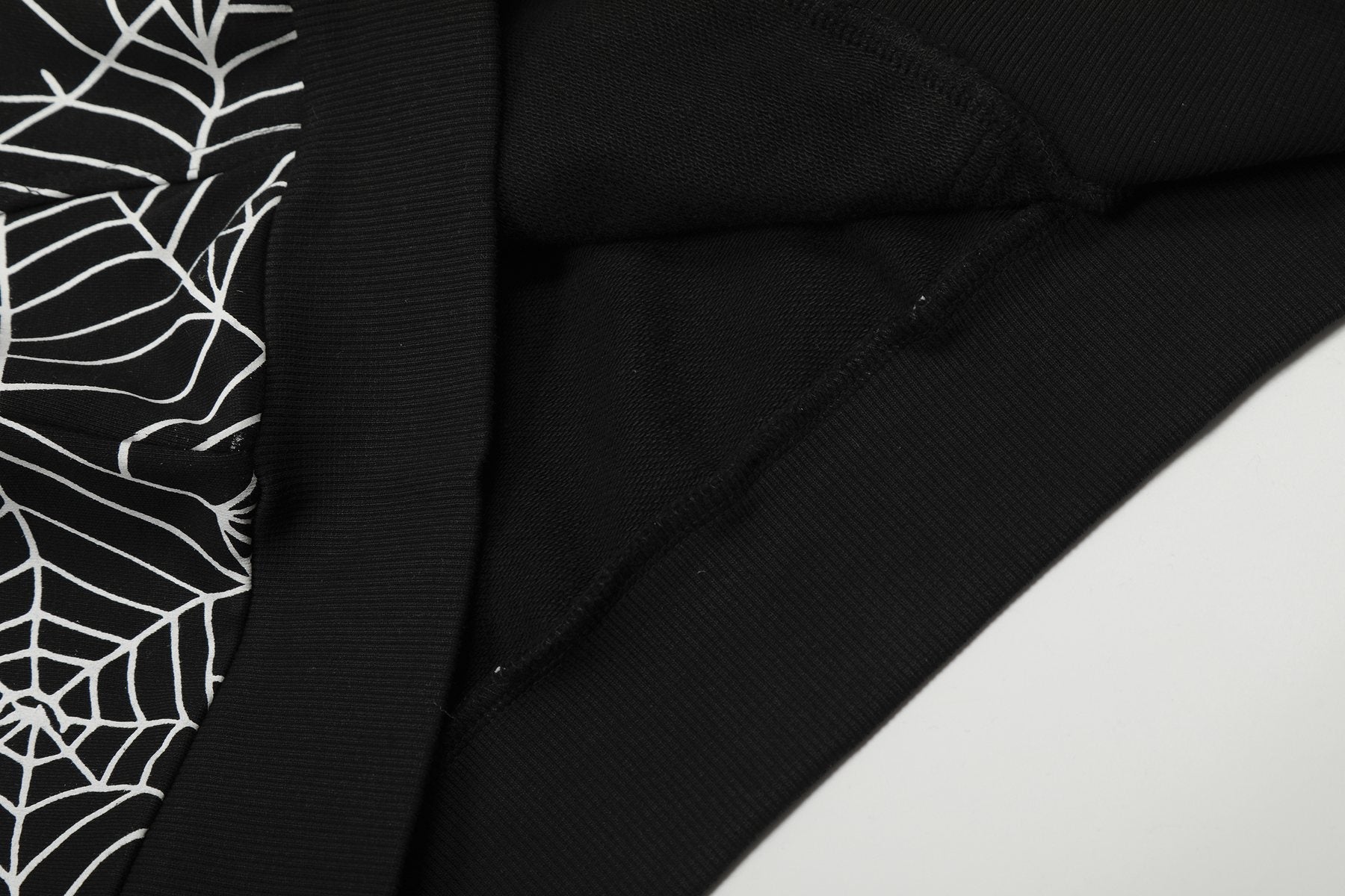 Sp5der Spider-Web Hoodie & Jogger Matching Set — fabric_closeup