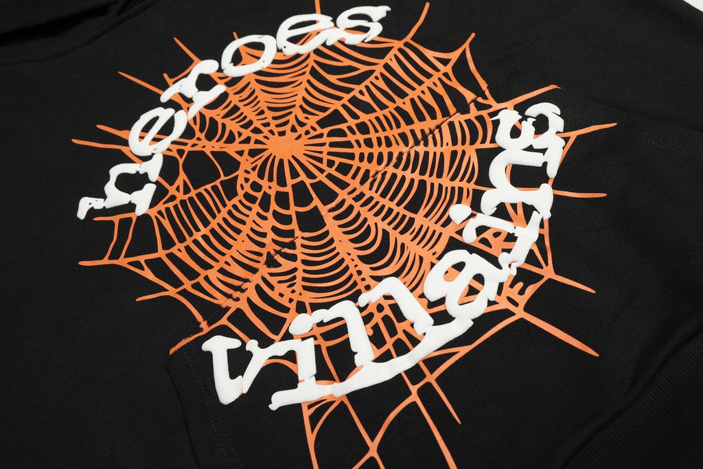 Sp5der Spiderweb Graphic Hoodie — detail