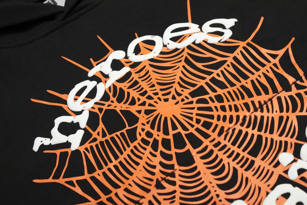 Sp5der Spiderweb Graphic Hoodie — detail