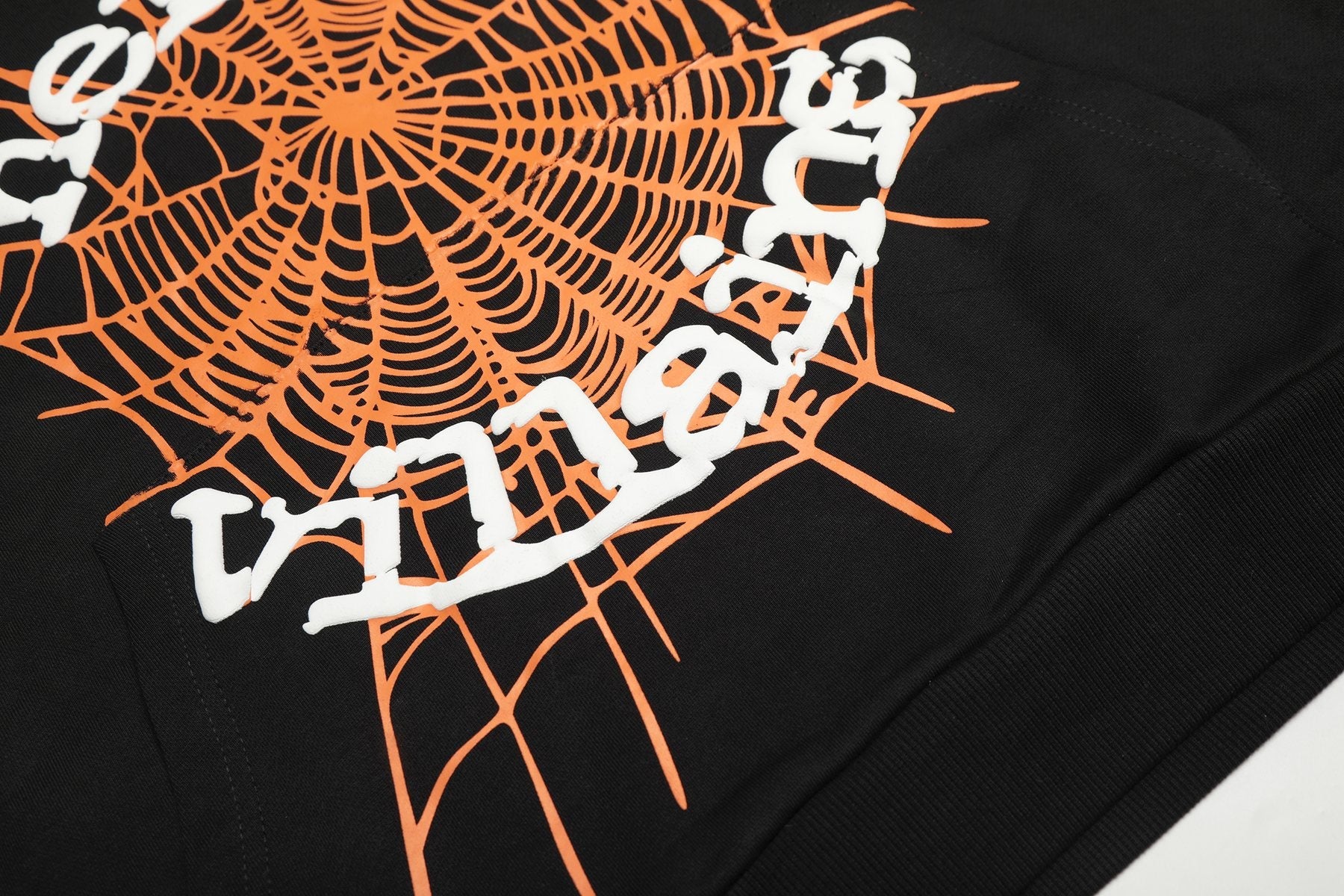 Sp5der Spiderweb Graphic Hoodie — detail