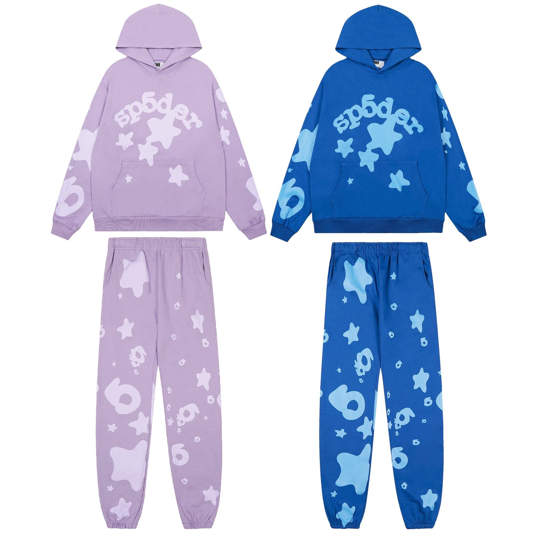 Sp5der Star Graphic Hoodie & Jogger Matching Set — comparison