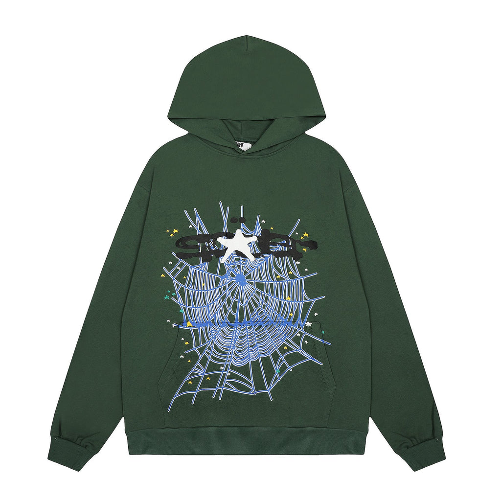 Sp5der Spiderweb Graphic Hoodie — front