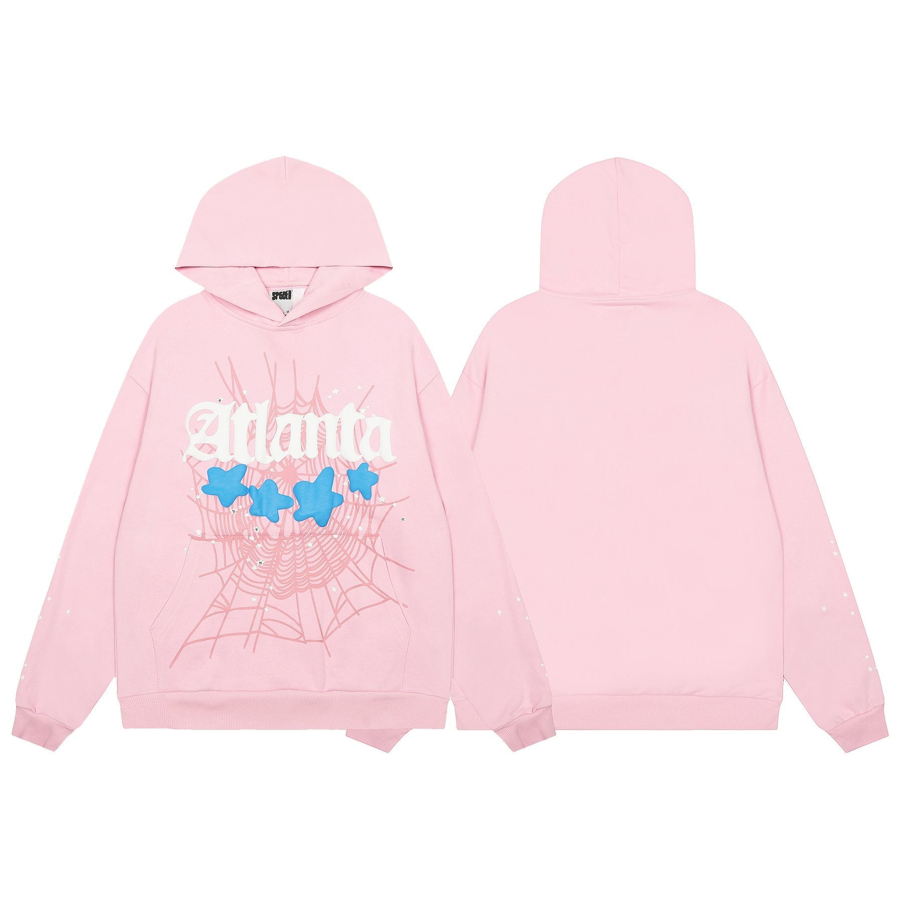 Sp5der Spiderweb Graphic Hoodie & Sweatpants Matching Set — front
