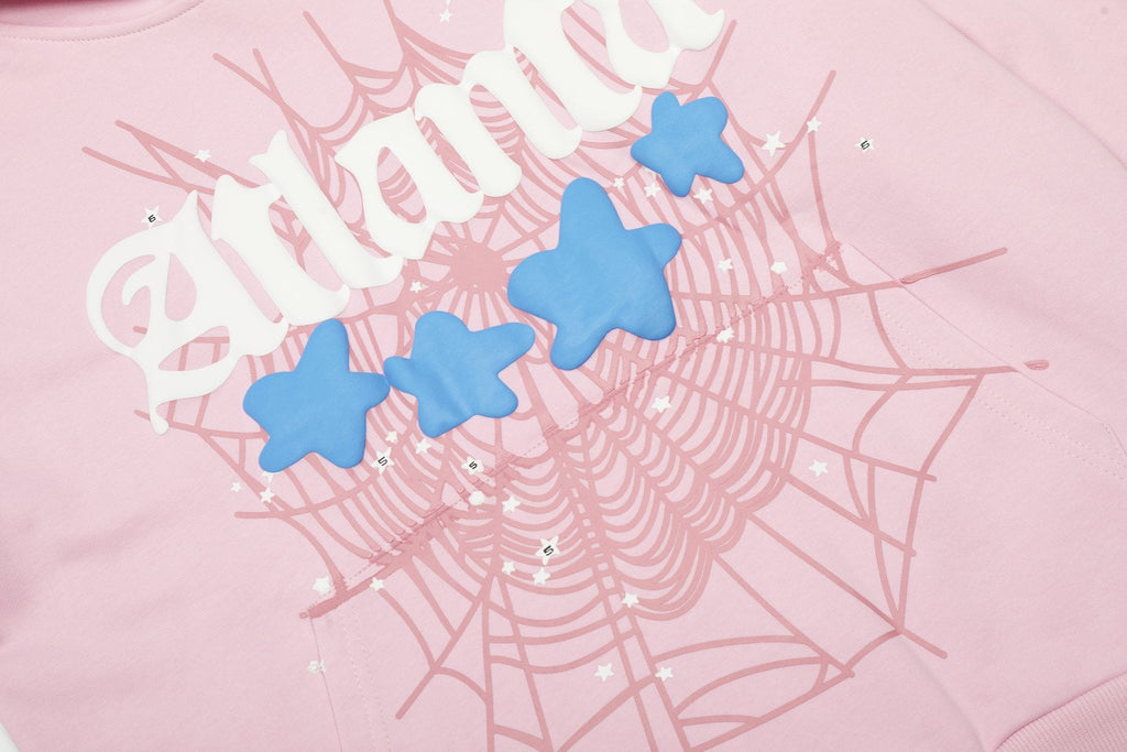 Sp5der Spiderweb Graphic Hoodie & Sweatpants Matching Set — detail