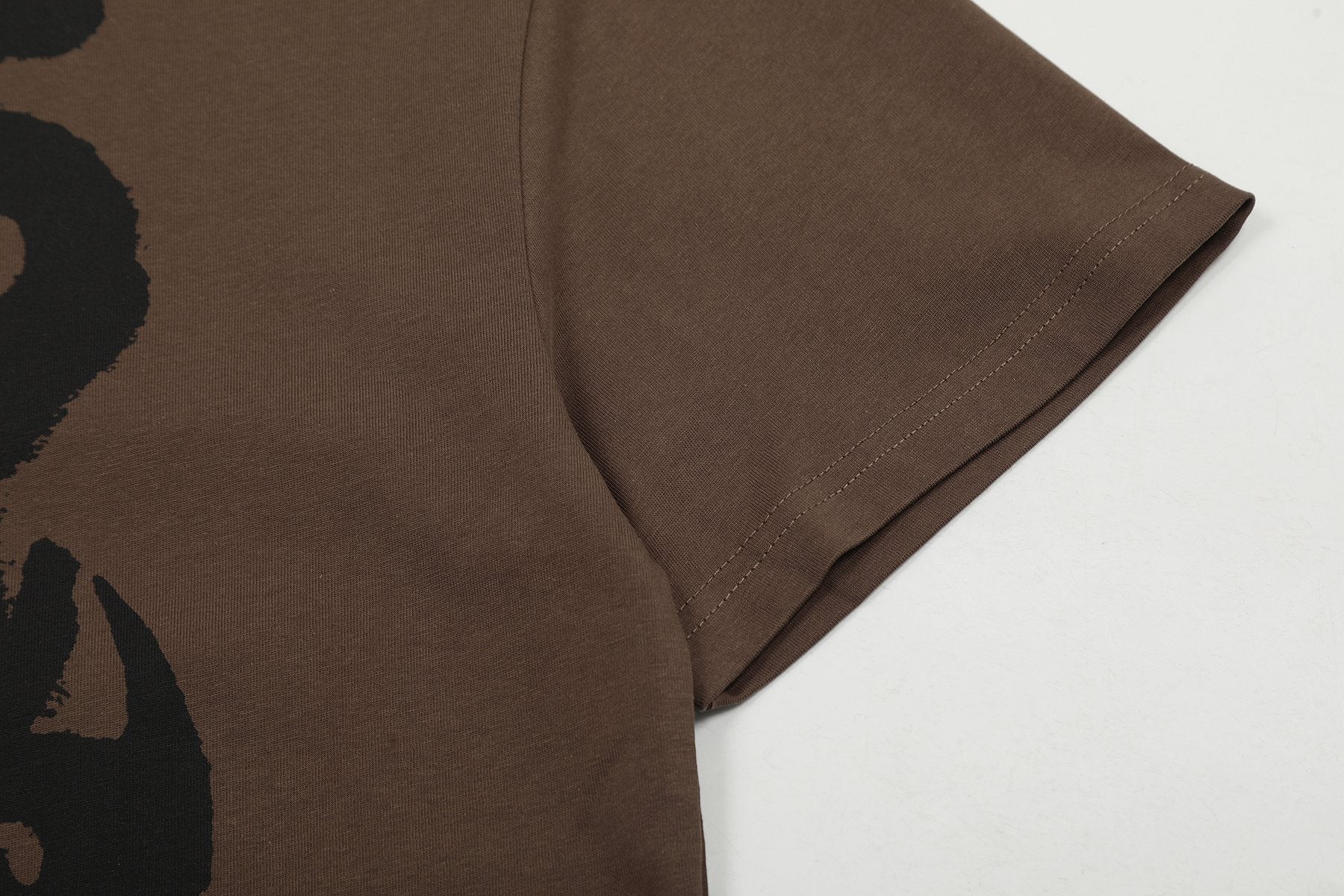Sp5der Brown Graphic T-Shirt — detail