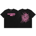 Sp5der Pink Spiderweb Graphic Short-Sleeve T-Shirt — hero