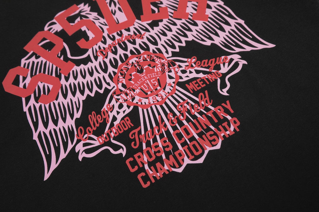 Sp5der Red/Pink Front Graphic T-Shirt — detail