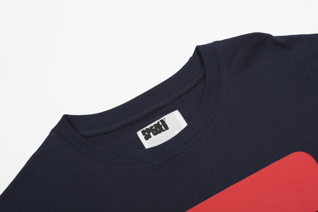 Sp5der Navy Number Graphic Short-Sleeve T-Shirt — neck_label