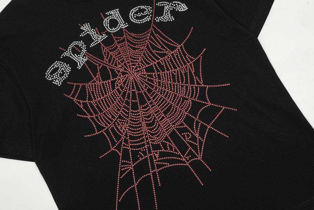Sp5der Spider Web Graphic T-Shirt — detail